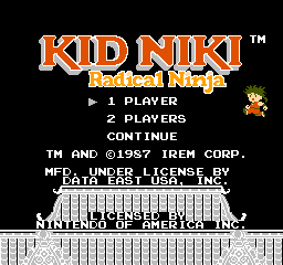 Kid Niki - Radical Ninja Title Screen